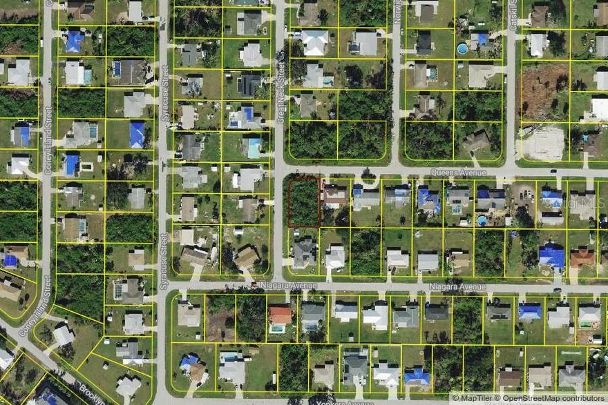 Corner lot with city water located in the New York area. Neighborhood is conveniently located to shopping, schools and restaurants, with access to a multitude of golf courses, world-class fishing, boating, and stunning Gulf beaches!