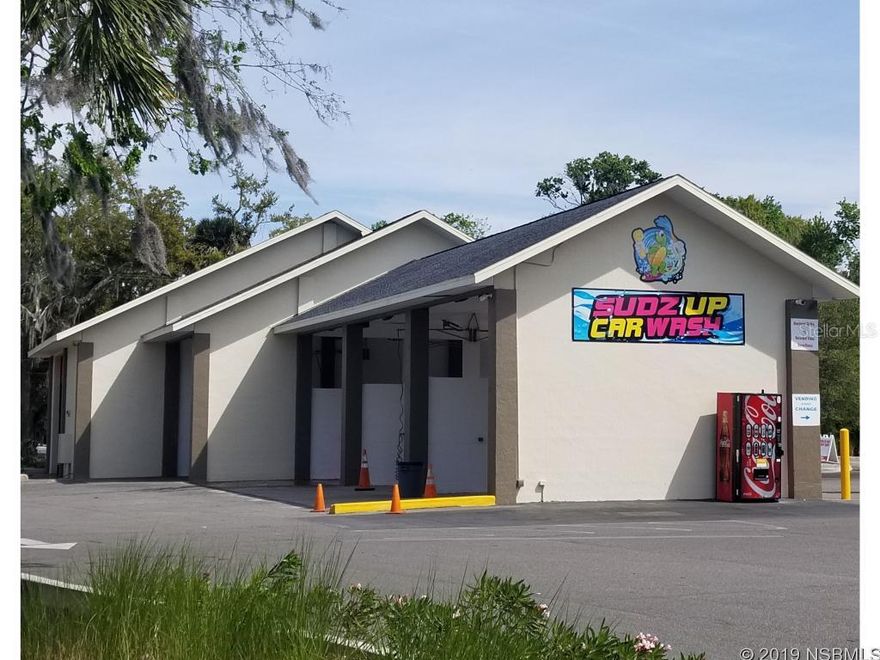 An opportunity to own a well-established car wash business that is located in the heart of New Smyrna Beach! This car wash features both do-it-yourself and full-service bays, an automatic car wash tunnel with conveyor, boat flush systems in two bays, vacuums, and floor mat cleaners. The business generates a very positive cash flow; financial package is available upon request and after a signed confidentiality agreement is received from potential buyers. ;Water: City