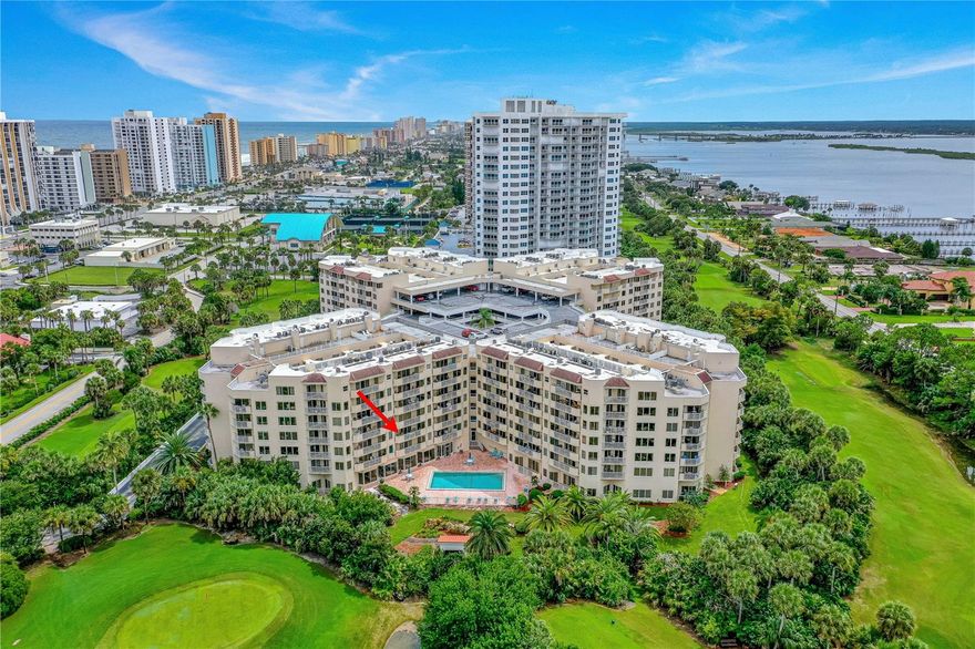 A coastal haven nestled in the heart of Daytona Beach Shores, a dream destination for anyone seeking a second home getaway or the perfect primary residence. This 2-bedroom, 2-bathroom unit offers a seamless blend of comfort and convenience just steps to the beach, local grocery store, banking facilities, dining options, and a variety of area attractions. 
The unique drive-to-your-floor parking allows for unrivaled convenience, making it a breeze to come and go as you please. The living room and primary bedroom open up to the spacious balcony through sliding doors, inviting you to bask in the stunning views and refreshing ocean air. The primary bedroom features a walk-in closet and the primary bathroom is equipped with a dual sink vanity, shower and separated tub. All information is intended to be accurate but cannot be guaranteed. Buyer must verify.
Residents of Oceans Cloverleaf Condos have access to both indoor and (2) outdoor pools, a social room, fitness center, sauna, hot tub, a library, bike room and additional storage add on extra layer of convenience.