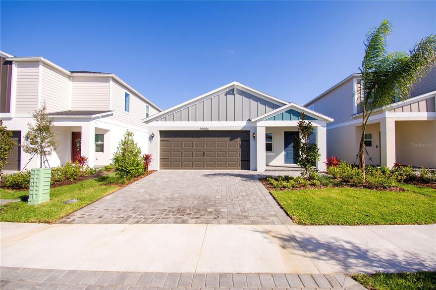 Brand New Today in Two Rivers! Modern Elegance and Total Connectivity. Experience the luxury of being the first to live in this spectacular home by Casa Fresca Homes in the coveted Two Rivers community.With a contemporary open-concept design, this 3-bedroom, 2-bathroom property stands out for its energy efficiency—these homes are known for their "Bold Vibes" packages that include low-consumption appliances and smart construction—high-end finishes, and abundant natural light.Regarding its location, convenience is at your doorstep as the community will soon feature a Walmart, Publix, and an exclusive clubhouse with a pool by Summer 2026.The strategic connectivity offers quick access to I-75, Morris Bridge Rd, and Hwy 301, being only 45 minutes from Tampa International Airport and providing easy routes to I-4 towards Lakeland and Orlando.For entertainment and shopping, you are just minutes away from Wiregrass Mall (Noble Crust, Grill Smith), Tampa Premium Outlets, Main Event, and The Grove (KRATES).Additionally, the area is close to healthcare facilities such as St. Joseph’s and AdventHealth, making this the perfect home for a modern and connected lifestyle