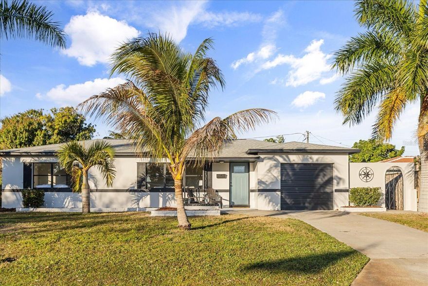 This fully renovated 2 bedroom, 2 bathroom home lives larger than expected thanks to a spacious Florida room that provides additional living space and overlooks the pool. It works well as a second sitting area, dining space, home office, or relaxation area.

Located in a NON flood zone, this move in ready pool home delivers peace of mind along with the Florida lifestyle buyers are looking for.

Inside, the home was updated in 2025 with luxury vinyl plank flooring throughout, fresh interior paint, and updated light fixtures, hardware, outlets, and switches. Both bathrooms have been updated with new vanity (main bath), faucets, toilets, tiled showers, and a new bathtub in the main bath.
The kitchen features newer quartz countertops, newer cabinetry, a  backsplash, and newer stainless steel appliances.

Step outside to a large swimming pool with a spacious screened enclosure. The pool has been resurfaced and retiled, the cage rescreened and painted, and there is ample deck space for entertaining or relaxing.

Major updates include a roof approximately 9 years old, brand new AC, furnace, and ductwork, and recent termite fumigation. The exterior of the home, lanai, and pool cage have all been freshly painted.

This home combines condition, functionality, and a NON flood zone location, making it a strong option in today’s market.