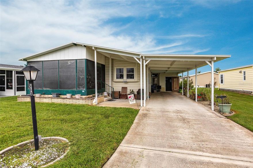This home instantly makes a lasting impression. As you pull up, the beautifully maintained exterior draws you in — and the feeling of comfort only grows as you walk through the front door. Inside, natural light fills the space, creating an open and airy atmosphere that’s ideal for relaxing or entertaining. The layout is thoughtfully designed, with the kitchen, dining area, and living room flowing together in a way that encourages connection and conversation. The primary suite is generously sized, featuring its own private bath and a walk-in closet with plenty of storage. The guest bedroom is also spacious and bright, with sliding doors that open to the Florida Room, giving it a warm, inviting feel. This home is ready to move into and enjoy. Located within La Casa, a well-established and highly regarded community, residents enjoy beautiful surroundings with mature trees, wide-open common areas, and eight scenic lakes. Homes sit on oversized lots, offering privacy and space that’s hard to find elsewhere. Perfectly positioned between Sarasota and Fort Myers, La Casa offers easy access to beaches, marinas, golf courses, shops, and restaurants. It’s a haven for outdoor enthusiasts and those looking for a slower pace of life, all while staying close to the conveniences of Southwest Florida. La Casa is more than just a neighborhood — it’s a lifestyle. The community features two heated swimming pools, including a large 40x60-foot centerpiece pool and a more secluded 20x40 pool nestled by the clubhouse. Both are accompanied by relaxing hot tubs. Residents also enjoy Wi-Fi in all common areas, so staying connected is as easy as lounging poolside. Whether you're looking for a winter getaway or a full-time residence, La Casa offers a warm, welcoming environment where neighbors become friends and every day feels like a vacation. Come experience the charm, comfort, and community for yourself — La Casa is ready to welcome you home. New roof and windows in 2025.
