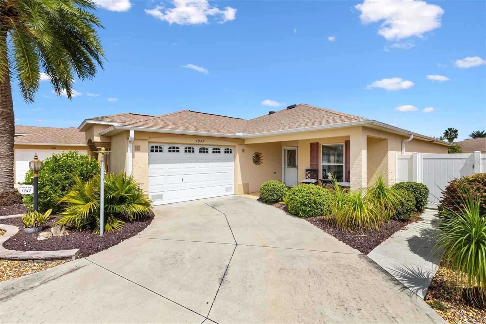 Welcome to this Gorgeous GRANTHOM Style Villa, located in the Fairwinds Villas, in the Village of Saint James, The Villages, Florida. It is a BLOCK?STUCCO, 3 Bedroom, 2 Bathroom Home with 1654 Square Feet of Living Space and was Built in 2012. This home has been beautifully maintained and features a formal entry way, luxury vinyl flooring throughout the Living Room, Dining Room, Bedrooms and Hallways and Tile in the Kitchen, Bathrooms, and Indoor Laundry Room, Granite Countertops, Gas Stove, Screened Lanai and the BOND HAS BEEN PAID. As you enter the home you will notice the spacious, open concept living area and additional features like the Textured Accent wall near the front entrance, the high ceilings, beautiful Pendant Lighting in the Kitchen, and the convenience of the Indoor Laundry Room, separating the Kitchen and Dining Room from the Garage. The owner is selling the home TURNKEY with High Quality Furniture, a Fully Stocked Kitchen, three Televisions, Artwork and Decorative Items, Bed and Bathroom Linens, all Appliances, a Grill and Lanai Furniture. The Exterior of the home features low maintenance Landscaping and offers a Private Back Yard. This home is conveniently located between Rt 466A and 466, and is near Sterling Heights Recreation Center (community pool and mailbox) and many other recreational Centers, shopping, entertainment, Brownwood and Lake Sumter Landing Town squares, and medical facilities. See for yourself how effortless it is to settle into this MOVE-IN READY home!!