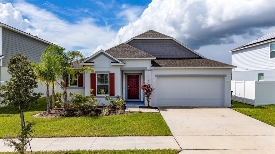 Step into this move-in ready 4-bedroom, 2-bath home, built in 2022, offering 1,994 sqft of bright, open living space on a 0.14-acre lot. Recently refreshed with new interior paint, this home combines modern style with everyday comfort. The open single-story layout features a spacious great room and a modern kitchen with sleek quartz countertops, stainless-steel appliances, and a large center island—perfect for entertaining or casual dining.

The main living areas feature durable ceramic tile flooring, while all bedrooms have been upgraded with brand-new luxury waterproof vinyl plank flooring for a fresh, stylish touch.

The private owner’s suite offers a generous walk-in closet and a well-appointed bath with dual sinks and a step-in shower. Three additional bedrooms provide versatile space for family, guests, or a home office.

Enjoy Florida living outdoors with a covered lanai overlooking a spacious, partially-fenced backyard, ideal for gatherings, play, or simply relaxing.

Nestled in the desirable **Calabay Crossing community—a quiet enclave of just 38 homes in Haines City—**this property offers a peaceful, neighborly atmosphere while being centrally located between Tampa and Orlando, just 30 minutes from Disney World, with easy access to I-4 and US-27 for shopping, dining, and commuting.

With a low HOA of just $30/month and NO CDD, this home delivers exceptional value in a sought-after location.

Move-in ready and almost New—schedule your private showing today before it’s gone!