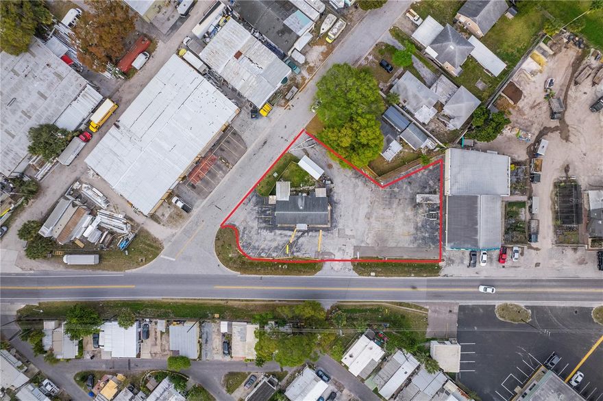 Commercial property, encompassing lots 14 and 15, spans 0.3950 acres (17,206 square feet) and boasts an existing small restaurant, offering the flexibility for immediate use or removal to accommodate your plans.  Strategically located close to 275, this property provides efficient access to Pinellas County, making it an ideal location for a thriving business. The corner lot configuration ensures excellent accessibility for trucks and deliveries, maximizing convenience for operations.  With ample space available, envision transforming the already paved lot into the perfect setting for your business endeavor. Whether you're looking to establish a new restaurant, retail outlet, or office space, the possibilities are endless.

Features:
Total lot size: 0.3950 acres | 17,206 square feet
Existing small restaurant onsite for immediate use or removal
Convenient access to 275, facilitating efficient transportation to Pinellas County
Plenty of space for parking and potential storage units
The corner lot layout enhances accessibility for trucks and deliveries

All zoning and development regulations should be independently verified.