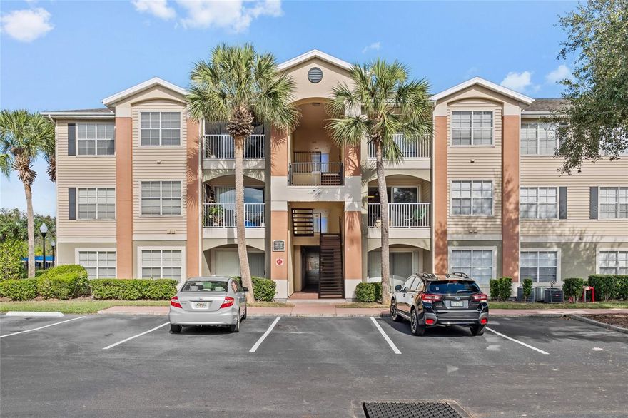 Move-In Ready 2-Bedroom Condo with Pond View! Welcome home to this beautifully maintained 2-bedroom, 1-bath condo, perfectly located just minutes from UCF and top-rated schools. Whether you’re looking for a primary residence or a smart investment property, this unit checks all the boxes. Step inside to find wood-looking tile flooring throughout, offering durability and style with easy maintenance. The spacious living area opens to a fully screened balcony with serene pond views and a convenient closet for extra storage, perfect for relaxing mornings or evening sunsets. Enjoy the comfort of a new A/C unit (replaced in 2023) and the convenience of an in-unit washer and dryer. Kitchen has granite counters and updated stainless steel appliances.  The condo is ideally situated directly across from the community pool and tennis courts, offering resort-style amenities right outside your door.  Enjoy low-maintenance living – HOA fee includes water and trash and maintenance of the property! Located in a highly desirable school district and just minutes to UCF, Seminole State College, shopping, dining, and major highways. Don’t miss this fantastic opportunity – whether you’re a first-time buyer, downsizing, or adding to your investment portfolio, this condo is ready to go!