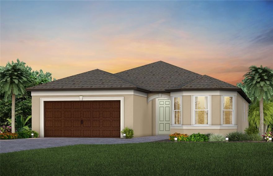 Pulte Homes is Selling in Two Rivers! Two Rivers is a master-planned community near Wesley Chapel that is enveloped by woodlands, grasslands, and waters. Amenities will include a clubhouse with a resort-style pool, fitness center, nature trails, parks, shared green spaces, and so much more. 
One of our most popular floor plans, the Medina features an open-concept home design and has all the upgraded finishes you've been looking for. The gourmet kitchen showcases a spacious center island with a large, single-bowl sink, white cabinets, 3cm quartz countertops with a 3”x6” white herringbone tiled backsplash, and Whirlpool stainless steel appliances, including a dishwasher, refrigerator, built-in oven and microwave, and a stovetop with range hood.
The bathrooms have matching white cabinets, quartz countertops, and comfort height commodes. The Owner’s bath has dual sinks and a walk-in shower. There is luxury vinyl plank flooring in the main living areas and flex room, 22”x 22” tile in the baths and laundry room, and stain-resistant carpet in the bedrooms. 
This home makes great use of space with a versatile enclosed flex room, a convenient laundry room with Whirlpool washer & dryer and additional storage in the HVAC closet, sliding glass door at gathering room, covered lanai, and a 2-car garage.
Additional upgrades include 4 LED downlights in the gathering room, pendant prewiring in the kitchen, faux wood blinds throughout, upgraded door hardware, tray ceiling at gathering room and a Smart Home technology package with a video doorbell. 
Enjoy peace of mind with Pulte’s transferable, 10-year Limited Structural Warranty that covers materials and workmanship in the 1st year, workability of plumbing, electrical, HVAC, and other mechanical systems through the 2nd year, various types of water infiltration and internal leaks through the 5th year, and the structural integrity of the home through the 10th year. Plus, we’re currently offering limited-time incentives and below-market rates!