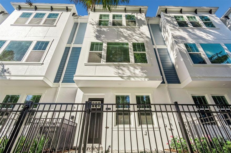 Final opportunities at Apex by David Weekley. Only 5 homes remain in this modern oasis in the heart of Seminole Heights. Discover the perfect blend of style, comfort, and location in this beautifully designed townhome. Featuring 3 bedrooms, 3.5 bathrooms, and a 2-car garage, this home offers flexible living spaces ideal for today's lifestyle. This home, especially offers privacy as it sits along the quiet residential side of the community.  Enjoy private fenced, pavered courtyards, perfect for entertaining, pets, or relaxing outdoors. Inside, the home is thoughtfully appointed with natural gas for efficient cooking, tankless water heater and a smart layout that provides privacy for each bedroom—each with its own bathroom. The primary suite is a true retreat, while the additional bedrooms are ideal for guests, a home office, or multigenerational living. Located in a non-flood zone, this townhome offers peace of mind along with easy access to Seminole Heights' renowned restaurants, breweries, parks, downtown Tampa and 5 miles to University of Tampa or USF . Low-maintenance living meets urban convenience in one of Tampa’s most vibrant neighborhoods. With 50 years of experience, David Weekley comes with solid warranties and excellent customer service. Make your appointment today!