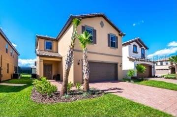 Check out this beautiful 5-bedroom, 4-bathroom pool home in the highly sought after resort community of Windsor at Westside! This fully furnished home is in great condition and it's just minutes from Disney and Orlando’s iconic attractions. Designed with gatherings in mind, this home boasts an open-concept layout featuring a generous family room and oversized dining area, perfect for entertaining or hosting extended family vacations. The modern kitchen impresses with 42" cabinets, stainless steel appliances, stone countertops, and a breakfast bar ideal for casual meals. Step through the sliding doors to your private outdoor paradise, a west-facing heated pool that basks in afternoon sun, complete with a brick-paver deck and covered lanai for all-weather relaxation. Inside, the home comes tastefully furnished with a stylish, turn-key décor. A converted garage adds a bonus game room to the already expansive layout, ensuring fun and comfort for every guest. Windsor at Westside offers a gated, amenity-rich lifestyle with a resort-style clubhouse, heated pool and spa, lazy river, splash pad, fitness center, arcade, sand volleyball, tennis and basketball courts, and an on-site restaurant and bar.