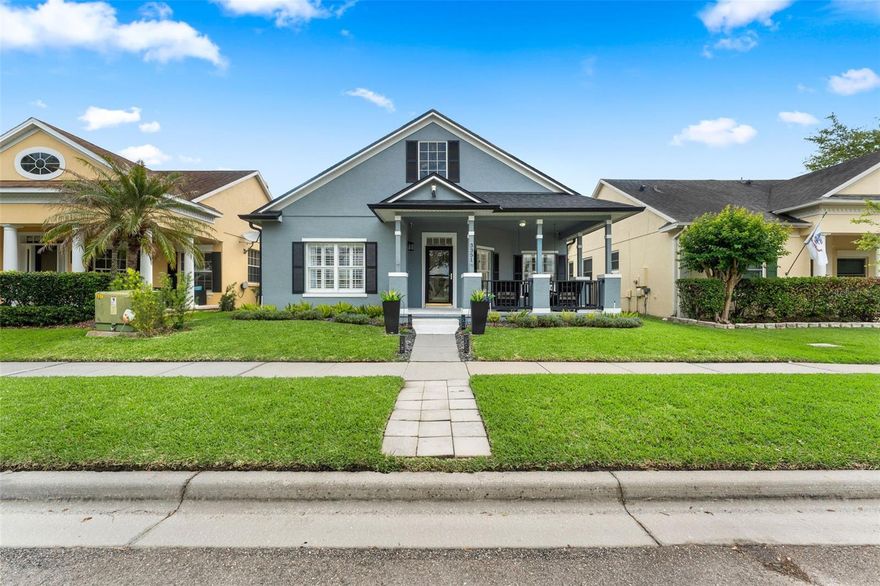 Welcome to this stunning 3-bedroom, 2-bathroom home located at 3351 Morelyn Crest Circle in the highly sought-after Avalon Park community. From the moment you arrive, you’ll appreciate the spacious front porch with tranquil pond views—the perfect spot to relax and unwind.

Step inside to discover elegant décor and a welcoming foyer that opens into a bright and inviting living and dining space, complete with beautiful plantation shutters throughout. The home flows seamlessly into a spacious kitchen and dinette area, ideal for both everyday living and entertaining. The kitchen is a true centerpiece, featuring stone countertops, a large island with cooktop, built-in oven, stainless steel appliances, and charming French doors that lead out to a screened patio—perfect for enjoying Florida living year-round.

Designed with a desirable split-bedroom floor plan, the primary suite offers privacy and comfort, complete with a walk-in closet and an en-suite bathroom featuring double vanities and a standalone shower. At the front of the home, you’ll find two well-appointed guest bedrooms and a full bathroom, providing a functional layout for family or visitors.

Additional highlights include a dedicated laundry room, alley-access garage, and the peace of mind of a roof that’s only two years old.

Living in Avalon Park means enjoying one of the area’s most celebrated family-friendly communities. Residents benefit from A-rated public and charter schools, and a vibrant Town Center that hosts weekly events along with large annual celebrations featuring fireworks, live entertainment, and local vendors. The Town Center also offers a wide variety of restaurants, coffee shops, bakeries, retail stores, professional services, fitness centers, and everyday conveniences like Publix and CVS.

Spanning approximately 1,800 acres, Avalon Park is rich with amenities including scenic walking and biking trails, playgrounds, a splash pad, and numerous sports courts—all surrounded by beautifully maintained green spaces.

This home offers not just a place to live, but a lifestyle to love.