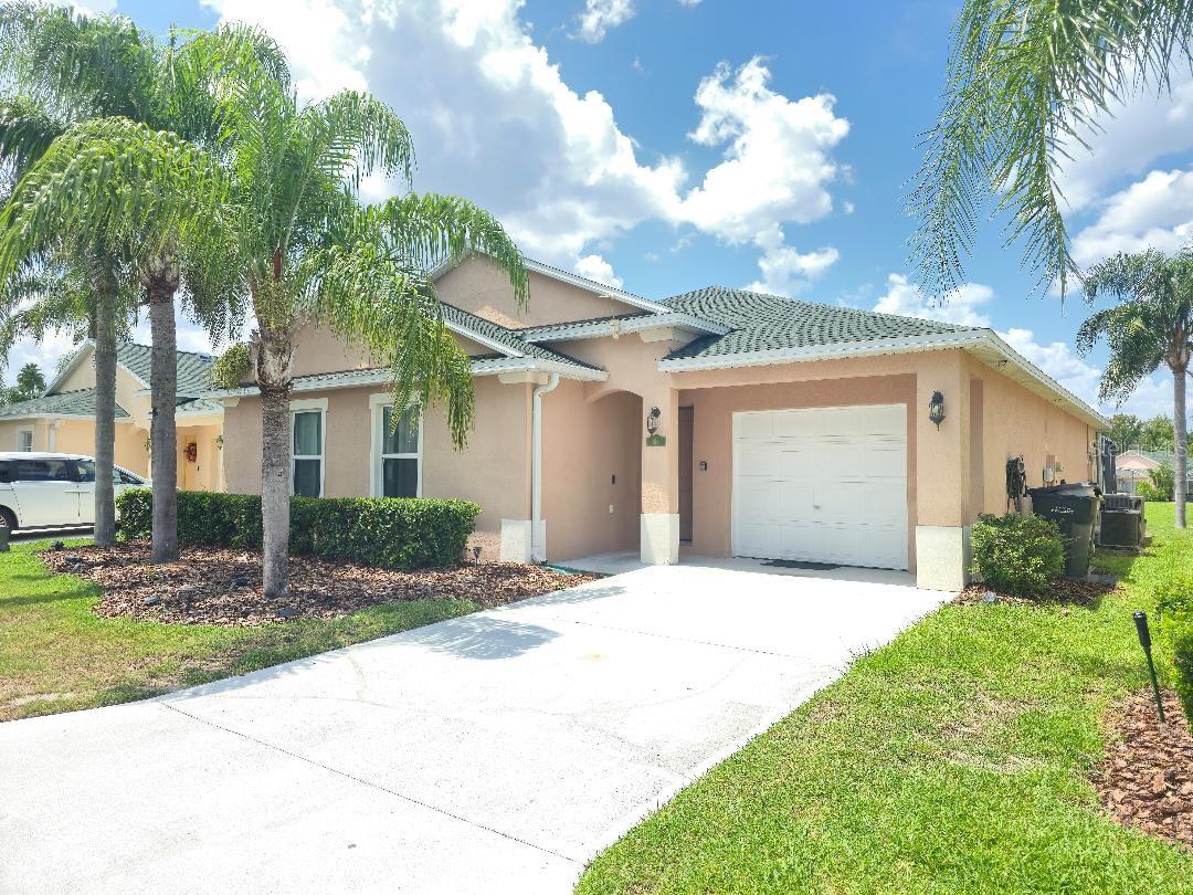 Beautiful 3 bedroom 3 bathroom home in quiet gated Reserves of Town Center community. Once you see this open floor
plan with lots of natural light, you'll know you're home. Featuring a double master bedroom floor plan and an amazing
heated pool with a lake view. Best of all...don't worry about cutting the grass or
cleaning the pool, it's included.