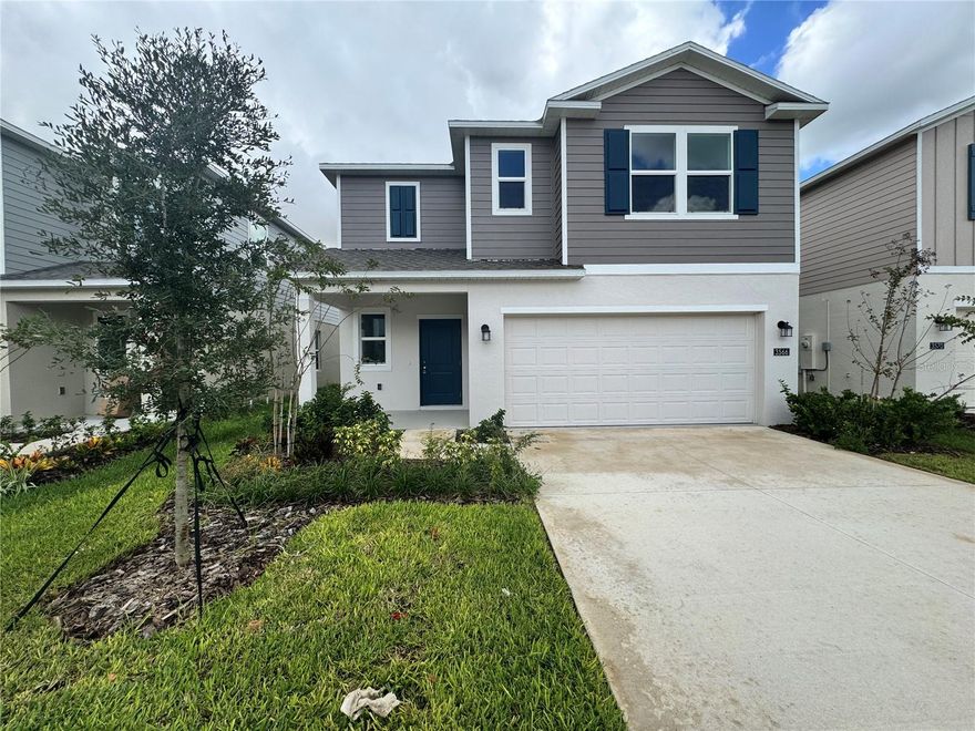 This new two-story home boasts a modern layout with an open-concept floorplan consisting of a stylish kitchen, dining room and family room on the first floor. A convenient bedroom is located toward the back of the home, perfect as a guest suite or home office. Five additional bedrooms can be found upstairs, including the luxurious owner's suite, surrounding a versatile loft space.