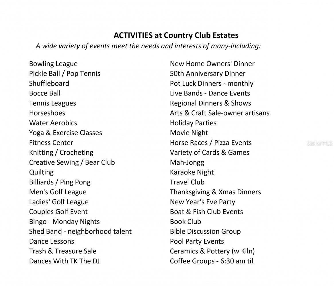 COUNTRY CLUB ESTATES - Residential