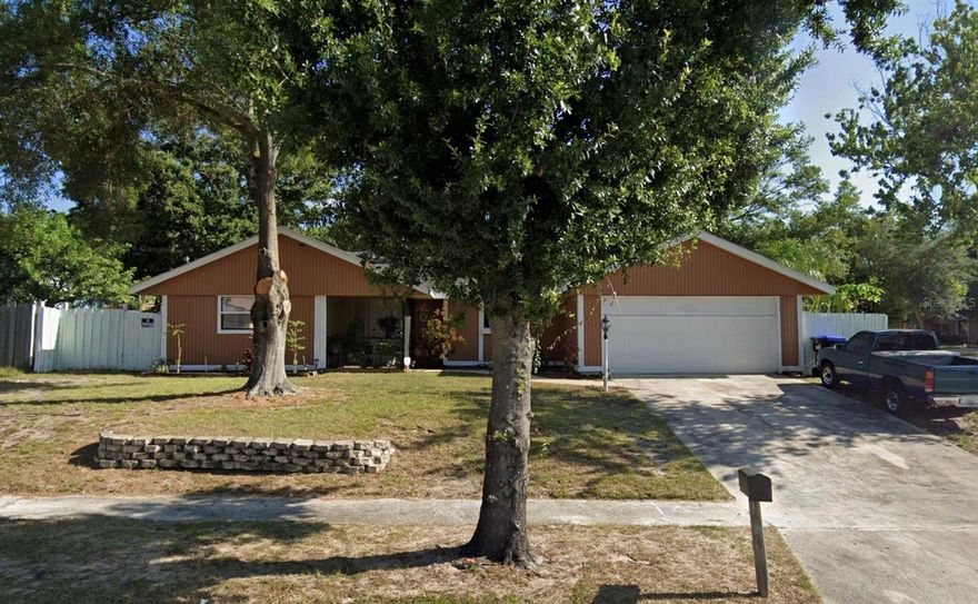 This Charming One- Story home centrally located is perfect for Florida Living. 3 Bed 2 Bath home with mature landscaping.