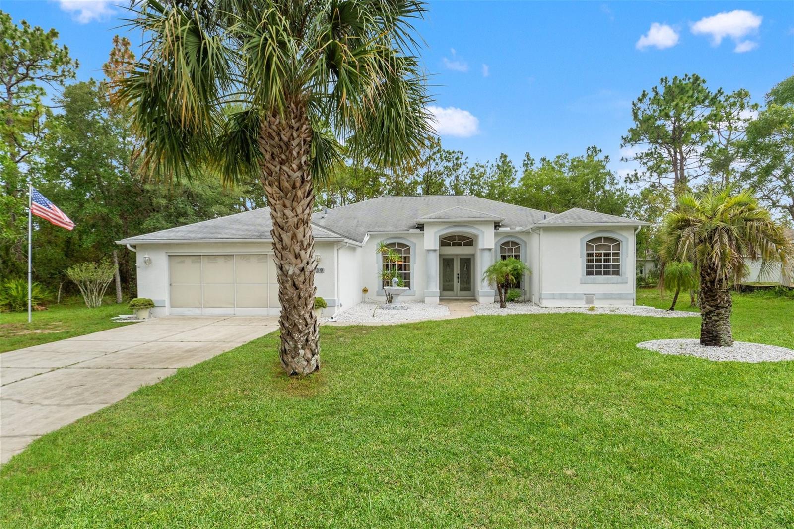 Come view this charming 3 bed 2 bath home nestled in the quiet neighborhood of Sugarmill Woods. This home offers a spacious living design with quality updates through out. The kitchen features beautiful granite counter tops, updated stainless kitchen appliances, and plenty of cabinet space for storage. The primary suite boasts a large walk in closet and includes an additional room perfect for an office, work out space, or possible nursery. The primary bathroom is suited with dual sinks, walk in shower, and large jetted soaking tub perfect for relaxing after a long day. Large sliding glass doors offer an abundance of natural light in not only the living room, but the primary and secondary bedroom as well giving access to the beautiful screened in lanai. Enjoy your quiet oasis in the back yard with a greenbelt of natural trees between you and your neighbor! Buy with confidence knowing the roof was replaced in 2014, a/c in 2022 and a new sprinkler system June 2025. The home owner is offering a 1 year home warranty plan and a 1,000 credit to the buyer towards closing costs or upgrades of their choice. Don't miss out! Schedule your showing today!