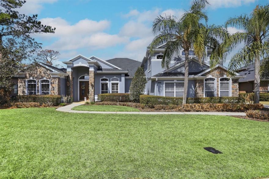 Welcome to 408 Avondale Court, a custom estate built by Von Jacobs in 2003 & located in the highly desirable, gated Wicklow Greens community in Winter Springs. Set among just 48 custom homes, this stunning residence sits on arguably one of the best lots in Tuscawilla.  This .48 acre property is situated in the rear of the neighborhood, on a quiet cul-de-sac where you can enjoy serene views of conservation & Howell Creek in the back.   This home features 5 bedrooms, 4.5 bathrooms, and 3,850 square feet of thoughtfully designed living space. From the moment you enter, you’ll appreciate the elegance of wood flooring throughout the first floor, soaring ceilings, and the ideal layout for both everyday living and entertaining. The generously sized kitchen features wood cabinetry, a long center island that offers plenty of countertop space for meal prep, a wet bar, and ample seating space.  All 5 bedrooms are conveniently situated on the lower level, with an oversized 650 sq ft loft & 4th full bathroom upstairs. This layout is ideal, offering several options no matter your stage of life.  Step outside to your private backyard retreat, which features pavers, a pool and a gas-heated spa, surrounded by peaceful conservation views—the perfect place for relaxing evenings or weekend gatherings.This home has been meticulously maintained by its original owner and updated with major improvements including a new roof (2022), exterior paint (2022), and newer mechanical systems such as A/C units (2015 & 2016) and water heaters (2022 & 2016). A 3-car side-entry garage completes the picture, offering both convenience and curb appeal.  Ideally located just minutes from the Tuscawilla Country Club, residents can enjoy convenient access to golf, dining, and social membership opportunities, making this home perfect for those seeking an elevated Central Florida lifestyle. The community is zoned for top-rated schools including Winter Springs High, Indian Trails Middle, and Rainbow Elementary, with additional private school options nearby, such as The Geneva School, Masters Academy, St. Luke’s, Trinity Prep, and Choices in Learning charter school. This is a rare opportunity to own a luxury home in one of Winter Springs’ most coveted gated neighborhoods. So hop onto your golf cart, and zip on by to see this beauty before it's too late!