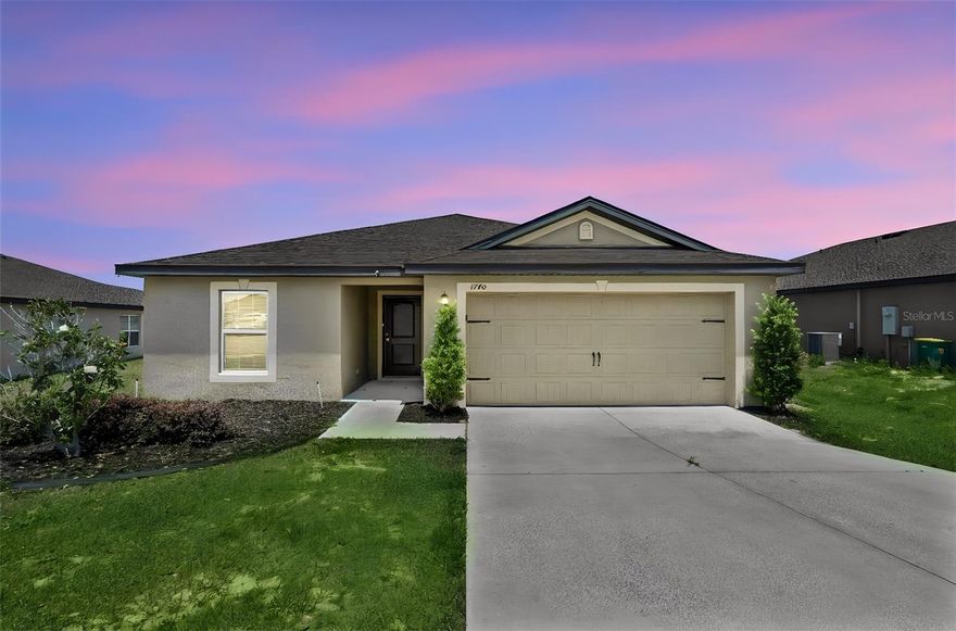 Is there a 3-bed single family home in Dundee under $265K with updated systems and move-in ready finishes? 1740 Canaan Loop offers 1,383 square feet of functional living space, granite countertops, stainless steel appliances, and peace of mind with a roof, HVAC, and water heater all approximately 6 years old.
Welcome to this well-maintained 3-bedroom, 2-bathroom single family home located in the Ridge at Swan Lake community in Dundee, Florida. Built in 2020, this home offers 1,383 square feet of thoughtfully designed living space on an 8,046 square foot lot, making it an ideal fit for first-time buyers or investors seeking a low-maintenance property with modern features. Inside, you will find a bright and open layout with tile flooring in the main living areas, creating durability and easy upkeep. The kitchen is equipped with granite countertops and stainless steel appliances, providing both style and functionality for everyday living and entertaining.
A key highlight of this home is the added value of major system updates, with the roof, HVAC system, and water heater all approximately 6 years old, helping reduce near-term maintenance concerns and offering long-term confidence for ownership.
The exterior includes a 2-car garage and extended driveway, allowing for convenient parking and storage. With a quarterly HOA of $350 and annual property taxes of approximately $4,305, this home presents an accessible ownership opportunity in a growing Central Florida location.
Positioned in Dundee, this property offers close proximity to a variety of attractions and conveniences, including Bok Tower Gardens, LEGOLAND Florida Resort, Eagle Ridge Mall, and Lake Eva Community Park. Outdoor and recreation options are abundant with nearby access to Circle B Bar Reserve, Colt Creek State Park, and Lake Hamilton.
Local schools include Dundee Ridge Middle Academy, Dundee Elementary Academy, and Sandhill Elementary School. With convenient access to shopping, dining, and major roadways, this 3-bed single family home in Dundee under $265K delivers a practical, updated, and well-located opportunity in today’s market.
