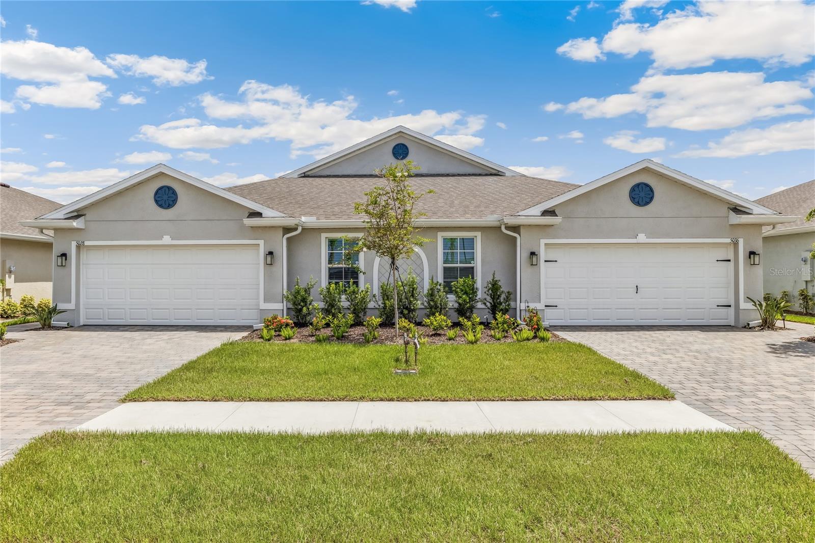 Completed Construction. Located in highly desirable North Port, Central Parc is one of the area’s newest communities off Sumter Blvd and Greenwood Dr. The Carrington villa floorplan offers a spacious owner’s suite with en-suite bath and walk-in closet, guest suite, full guest bath and den. Entertaining is effortless as the kitchen opens to the spacious great room and dining room overlooking the backyard. Enjoy upgraded standard features throughout including impact glass windows, quartz countertops in the kitchen and baths, comfort height commodes, a private laundry room, an open lanai and 2-car garage. Kitchen appliances, washer and dryer and blinds on all windows are included! The brand-new clubhouse located in the center of the community offers residents a large community pool, fitness center, pickle ball and tennis courts.