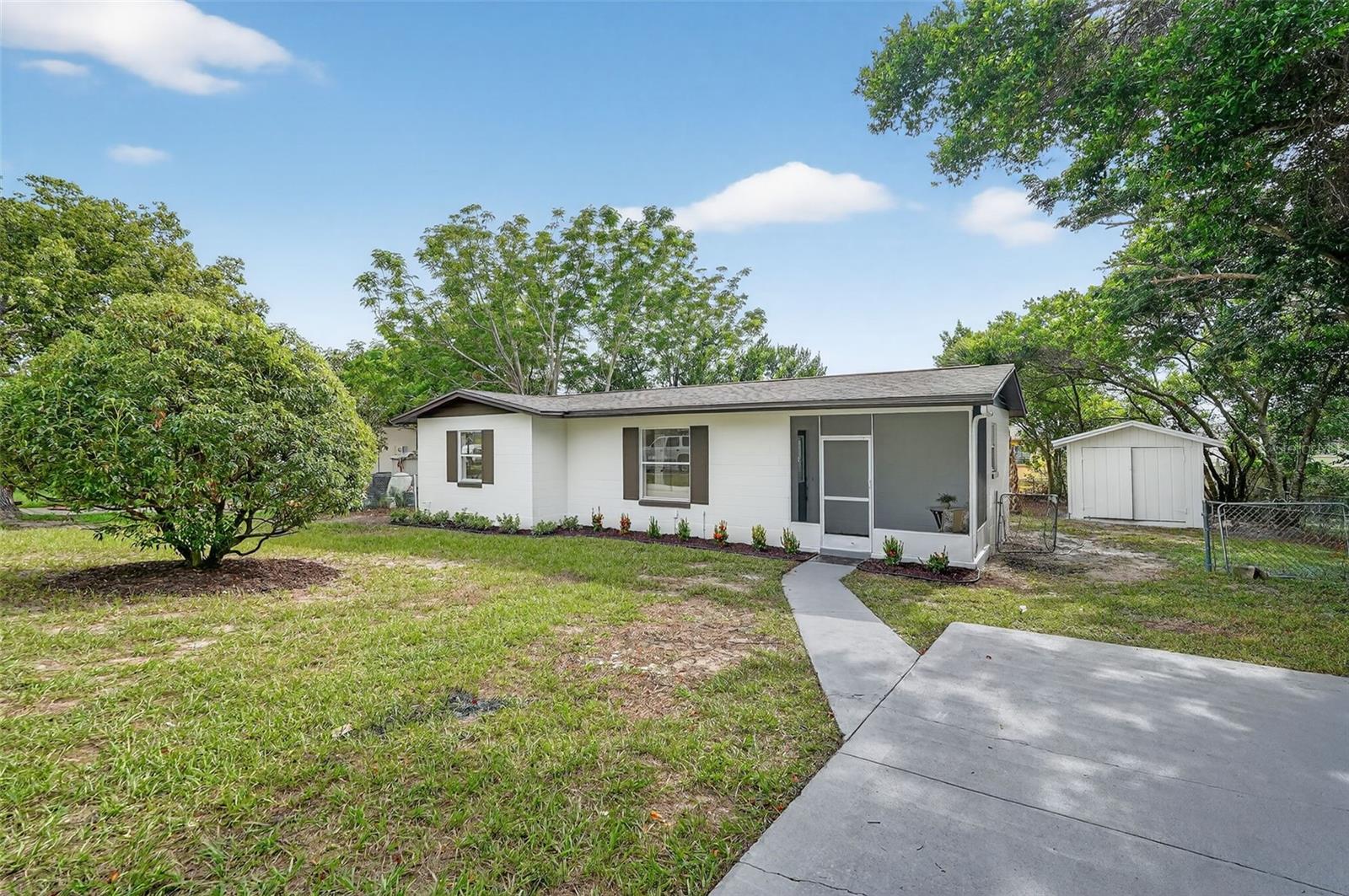 Beautifully Updated 2 Bedroom, 1 Bath Home – No HOA, No Flood Zone – Roof (2016)
Step into this tastefully updated 2-bedroom, 1-bathroom home, where the kitchen and bathroom steal the show. The kitchen features real wood cabinets with plywood construction, soft-close doors, dovetail drawers, quartz countertops, a modern glass herringbone backsplash, and stainless steel appliances that offer both elegance and functionality. The bathroom complements the design with matching finishes and an updated, clean look.
This move-in ready home also includes luxury vinyl tile in the bedrooms, tile flooring in the main living areas, indoor laundry, fresh interior and exterior paint, and a roof from 2016. Enjoy your morning coffee on the cute screened-in front porch, and take advantage of the shed in the backyard for extra storage.
Located in a quiet neighborhood with no HOA and no flood zone, this home offers both charm and peace of mind.