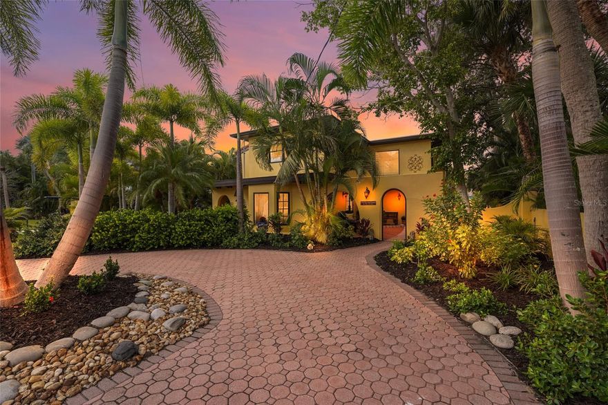 Tucked away on Palm Island, one of Siesta Key’s most exclusive neighborhoods, this stunning Spanish-inspired home is more than a place to live, it’s a way of life. Just a short stroll from the sugar-white sands of Siesta Key Beach and the boutiques and cafés of the Village, every day feels like a vacation.

Step inside and you’re instantly transported. Arched windows frame the open courtyard, hand-painted tiles tell a story, and sunlight dances across terracotta and hardwood floors. The airy living spaces flow effortlessly, with exposed beams, a handcrafted fireplace mantle, and a warmth that only a true Mediterranean home can offer.

Recent updates including a new roof, new appliances, new water heater, newer AC, and impact-rated windows and doors bring modern peace of mind while maintaining timeless style.

Whether you’re hosting friends under the glow of the courtyard lights, retreating to the private mother-in-law suite, or walking to the beach for sunset, this home embodies Siesta Key living at its finest!