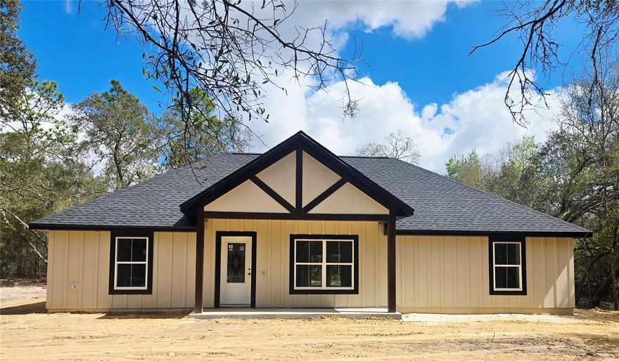 Under Construction. Stop dreaming & start living! Premier Builder offering 2026 New Home Construction:  This classic CB 1500+ sq.ft home sits on a beautiful 1.22 acre lot. The residence includes three bedrooms and two bathrooms within a wide-open floor plan characterized by cathedral ceilings and abundant natural light. The interior is finished with luxury vinyl and tile flooring throughout, stone countertops, soft-close wood cabinetry, and contemporary lighting. Additionally, French doors open directly onto a patio that overlooks the vast backyard. The property provides an ideal balance of interior comfort and expansive outdoor space, suitable for a variety of uses such as a workshop, pool, or garden. This location is ideally situated just 30 minutes east of the city and 30 minutes west of the Gulf. It offers a perfect balance of culture and convenience with nature and serenity. 1 year builder warrantee & 25-year roof warrantee!