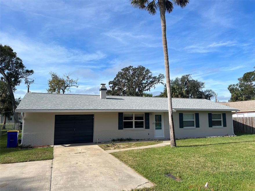 Lovely well appointed Edgewater block home near beach. Property shows very well, Newer roof and AC including paint and appliances. Great house. Has a large 360 sq ft Florida room that can be turned into more living space. Sits on an oversized lot. Dont miss out, priced to sell. ;Water: City