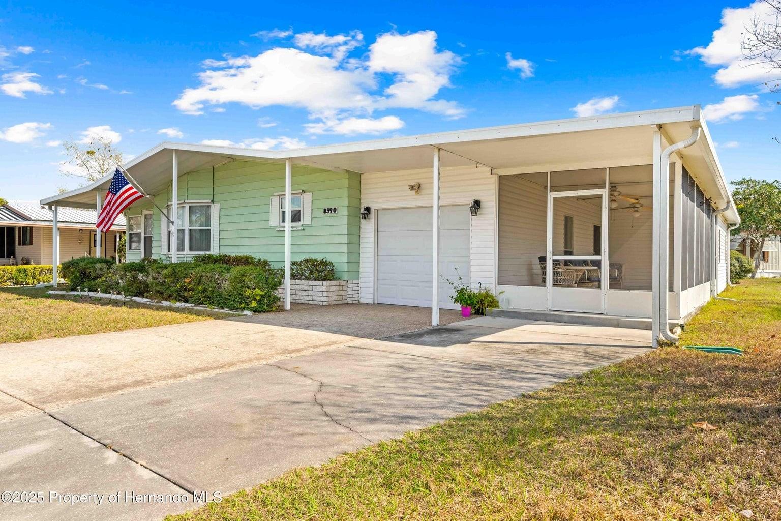 Welcome home to this very unique two bedroom, two bathroom home that is located in the highly desirable gated 55+ Brookridge Golf Community that has one of the largest lots in the neighborhood! This well maintained home has over 3,000 sq. ft under the roof that includes TWO workshops, TWO Florida rooms, a carport for your golf cart and a one car garage! As you step inside, you will be welcomed with a bright open floor plan, spacious bedrooms, and plenty of storage space! Whether your hobbies include golfing, kayaking down the Weeki Wachee River, or going to the movies/restaurants, there is something for everyone within minutes of your new home!