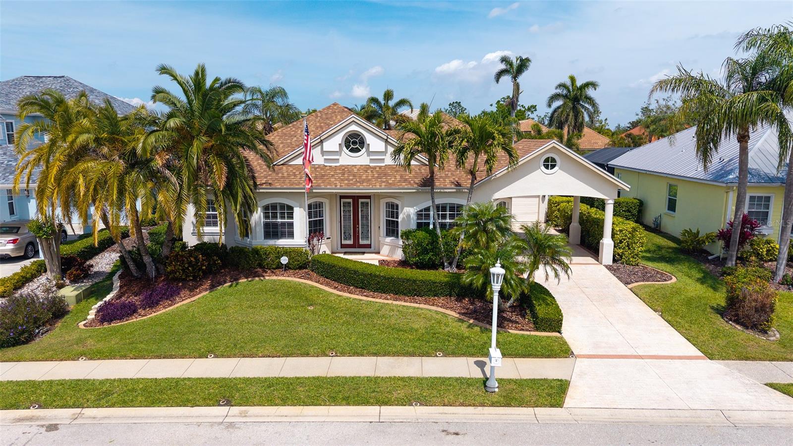 What a great location...A beautifully updated home nestled in the desirable waterfront community of The Inlets in Bradenton. This meticulously maintained residence blends comfort and style with a host of modern CUSTOM upgrades completed in 2024.
Step inside to discover stunning new porcelain tile flooring throughout the entire home, offering a seamless and elegant look. The spacious main living area and master bedroom are enhanced with brand-new crown molding, adding a touch of sophistication. A completely custom kitchen serves as the heart of the home, featuring Cambria quartz counters, soft-close cabinet doors, under-cabinet lighting, and all-new stainless-steel appliances—perfect for both everyday living and entertaining.
Additional major upgrades include a brand-new 2024 roof, ensuring long-term peace of mind, and new AC ductwork for improved energy efficiency and comfort throughout the home. New surround sound in living and lanai area. New pool pump motor and filter plus 2 Harbor Hoist Boat Lifts 4,400 lbs each (which can be reconfigured for a larger boat.)
Whether you're looking to relax in style or entertain guests, this home checks all the boxes with its tasteful updates and prime location. Don’t miss the opportunity to own this move-in-ready gem in one of Bradenton’s most sought-after waterfront communities which includes serene walking paths, kayak ramp, tennis court and playground. Convenient to shopping, schools, beaches and highways.