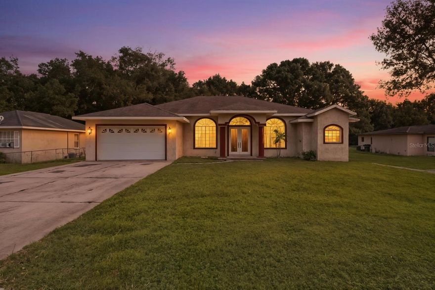 Welcome to this beautifully built home in a super convenient Winter Haven location. Its central position makes it easy to get anywhere you need to go. You are close to Legoland, an easy drive to Disney attractions, and have quick access to Florida's beaches, shopping, restaurants, and everyday essentials.



Inside, the home features an impressive open concept design with soaring 12 foot ceilings, 10 foot doors, and tile flooring throughout. The spacious living room flows naturally into the kitchen and dining area, creating a bright and comfortable central living space. A triple sliding glass door in the living room opens to the large screened back porch, adding even more room for relaxing or entertaining.



The split bedroom layout provides excellent privacy. All bedrooms include walk in closets, and both bathrooms are generously sized. The primary bedroom is very spacious and also includes direct access to the screened porch. The guest bathroom features a convenient door to the porch as well, perfect for outdoor gatherings or future pool access.



Walking into the home, you are greeted by a welcoming foyer. To one side sits a flexible front room that can serve as a formal living room, office, playroom, or den. Straight ahead, the main living room opens beautifully to the kitchen, which offers plenty of room for a dining table. There is also a separate formal dining room, giving you multiple options for hosting and everyday meals. A two car attached garage provides added storage and convenience.



This home was built with thoughtful design, solid construction, and a layout that truly works for everyday living. With its central location and wonderful interior space, it is an excellent opportunity for anyone looking for a well built home in Winter Haven.