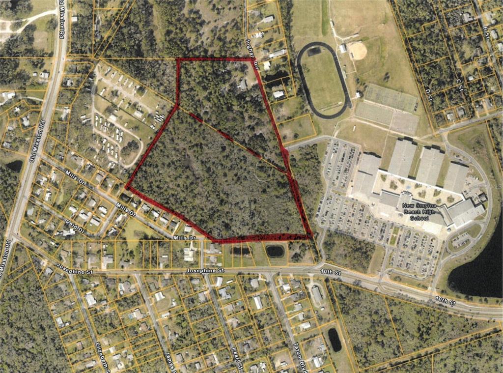 RARE OPPORTUNITY to own one of the largest parcels of undeveloped land in the city of NSB. Joined with the additional parcels: 7419-23-00-0380 & 7419-23-00-0361 this conveniently located parcel in the heart of NSB but is still just a few miles from Edgewater and boasts easy access arteries to SR 44, I95 and Ridgewood Ave. Zoned R-2 this ideal partially cleared 25 Acre property offers multiple opportunities to the savvy buyer. There is a small structure this property previously so this unique parcel also has connection to Public utilities.
& Parcels