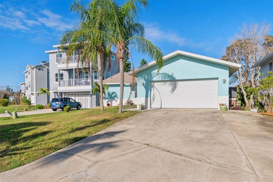 Welcome to this light and bright 3 bedroom 2 bathroom Pool home on Redington Shores. Just steps from the beautiful beaches of the Gulf. As you step in you will be greeted with an open floor plan. Split bedroom for privacy. Primary has an ensuite, walk-in closet and views of the tropical oasis backyard. A large sunroom off the back of the home perfect for your morning coffee or happy hour. Stunning new kitchen perfect for hosting or for family gatherings. Roof 2025, AC 2024 and water heater 2025. The backyard is an entertainers dream. New salt water pool, putting green and fire pit area all surrounded by tropical landscaping. This home is located just a short drive to downtown St. Pete and Tampa. Steps from dining and the beach. Do not miss out on the opportunity to own this wonderful home today.