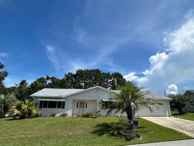 This spacious 3/2/2 Williamsburg model home has plenty to offer, providing a solid foundation for your personal touch. Key improvements have already been taken care of, including a NEW ROOF IN 2023 and a NEW ELECTRICAL PANEL UPGRADED 2025, giving you peace of mind for years to come. Inside, You'll find a functional split floor plan with a large living room with cathedral ceilings, generous living areas and plenty of windows to view the private back yard. The dining room leads to a well equipped kitchen with 2 pantries and multiple storage cabinets. The primary suite includes an ensuite bath, a sky light, and double sinks, while the additional bedrooms are perfect for family, guests or a home office. HVAC is 2016. Oak Run is a 55+ gated community with 6 pools, 5 spas, 2 fitness centers, Library, Billiards Room, Card Room, Dog Park, Restaurant, Golf Course and Driving Range. There are over 110 clubs to join. Community is close to Medical Facilities, Shopping and Resturants. This Home is close to the Island Club Pool and facilities, for that Resort Feel anytime!