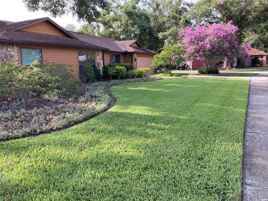 Welcome to 6709 Peachtree Drive, a beautifully renovated gem nestled in the heart of Temple Terrace, FL. This spacious 4-bedroom, 2-bathroom home offers a perfect blend of modern updates and timeless charm. Whether you're a growing family, first-time homebuyer, or looking for a peaceful retreat, this home has it all. As you approach the property, you’ll be greeted by a lodge style stone and wood façade, giving the home a unique, welcoming curb appeal. Step inside to discover a bright and open floor plan, highlighted by newly installed double-pane windows, which provide enhanced energy efficiency and abundant natural light throughout. The LVP (Luxury Vinyl Plank) flooring in the main living areas is both durable and sleek, adding to the home's modern aesthetic while offering low-maintenance living. The heart of this home is the newly renovated kitchen, which has been designed with both functionality and style in mind. Featuring stunning countertops, brand-new appliances, and ample cabinetry, it’s perfect for preparing everyday meals or hosting friends and family. The spacious layout flows seamlessly into the adjacent dining and living areas, making this the ideal space for entertaining. The vaulted ceiling family room provides an open, airy feel. This inviting space is perfect for gathering, relaxing, or watching your favorite movies. Beyond the family room, you’ll find a sunroom that adds even more living space, perfect for enjoying Florida's year-round sunshine, or as a versatile area for a home office, playroom, or reading nook. The primary suite is truly a sanctuary, featuring a newly renovated en-suite bathroom with elegant finishes, including modern fixtures and stylish tile work. Its the perfect space to unwind after a long day. All the bedrooms have brand new carpeting.  The remaining three bedrooms are generously sized, with plenty of closet space, and share a beautifully updated second bathroom. The two-car garage provides ample storage space and convenient parking, offering easy access to the home, especially on rainy Florida days. Outside, the property has been freshly landscaped with a new lawn, providing a well-manicured space for outdoor enjoyment. Whether you’re hosting a BBQ or simply enjoying the Florida weather, the semi-private backyard offers the perfect setting for relaxation and entertainment. This home is situated in a family-friendly neighborhood with easy access to local parks, shopping, dining, and major highways, making it an ideal location for both work and play. With all these updates and features, 6709 Peachtree Drive truly offers the best of modern living in a charming, tranquil setting. Don’t miss out on this fantastic opportunity—schedule your tour today! Home currently under a Termite policy. One year Home Warranty. Measurements are approximate. Buyer is responsible to check measurements, pet requirements, lease information. This is a great opportunity to own a solid home in a great location—come see it for yourself