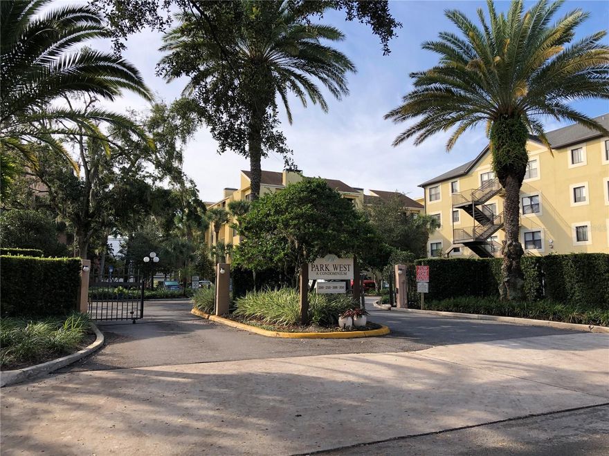 Spacious One Bedroom two full bathroom condo, open floor plan, two balconies large kitchen, laundry room, outdoor storage area. Third floor unit with elevator and under building parking. This gated community offers tennis courts, large swimming pool and community club.
EXCELLENT location, one block away from Park Ave and short walk to the Winter Park sunrail station, Rollins College. Saturday farmer's market is just a short walk away.