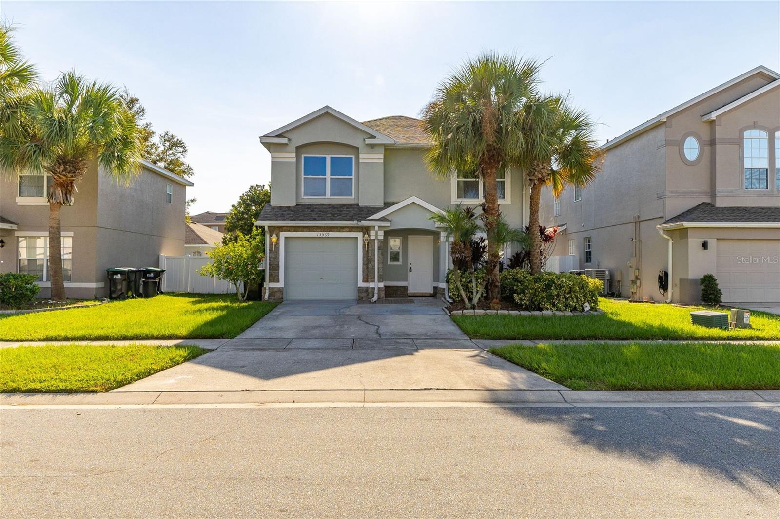 One or more photo(s) has been virtually staged. Meet this neighborhood charm with a Private Spacious Screened Pool, Oversized Fenced Backyard and Mature Landscaping! This immaculate, well maintained two story 4 bedroom 2.5 bathroom single-family home located in a Gated Community of Harbor Lakes comes with a lot of Upgrades, Low HOA and NO CDD fees! The community features a community pool, a playground and is located in a fantastic neighborhood with Top Rated Charter Schools, an easy access to Major Highways - 417, 528, Turnpike, I-4 - as well as close proximity to Lake Nona Medical City, Pediatric Nemours Hospital, the UCF Medical University, Boxi Park, Nona Adventure park,  3 min to Sun Rail station, Hunters Creek area, 10 min drive to Orlando International Airport, short drive to Disney Parks, dining, shopping and entertainment. Orlando Magic Recreation center and Meadow Woods park are just down the road, the home is walking distance to Elementary and Middle public schools. Home features a functional floor plan with ample living spaces including eat-in kitchen, formal dining area and a private separate family room located on the first floor. There is a DURABLE TILE FLOORING throughout the first floor, LED lighting in the family room and dining area, Newer Stainless-Steel Appliances, Granite Countertops, modern light fixtures and a laundry room equipped with New Washer and Dryer.Â
Generously sized DELUXE OWNER'S SUITE is located on the second floor with EN-SUITE bathroom, a Walk-in Shower and a Double Vanity. Three additional bedrooms are also located on the upper floor with a shared Fully Renovated bathroom and an extra deep soaking bathtub. The second level features Wood Flooring as well as LED lighting and Elegant Crown Molding in the primary suite. Outside, enjoy the Florida lifestyle year-round with a generously sized screened-in pool and plenty of space for entertaining. Recent Upgrades include: Pool Pump (2025), Washer/Dryer (2024), Roof Replacement (December 2020), Kitchen Samsung Appliances (2022), Pool Resurfacing (2021), HVAC (2020), New Sliding Doors, Windows Replaced throughout entire home, Newer Water Heater. Optional transferrable home warranty.
Schedule your private showing today for a chance to own this beautiful upgraded home in a desirable location where everything is at your doorstep!