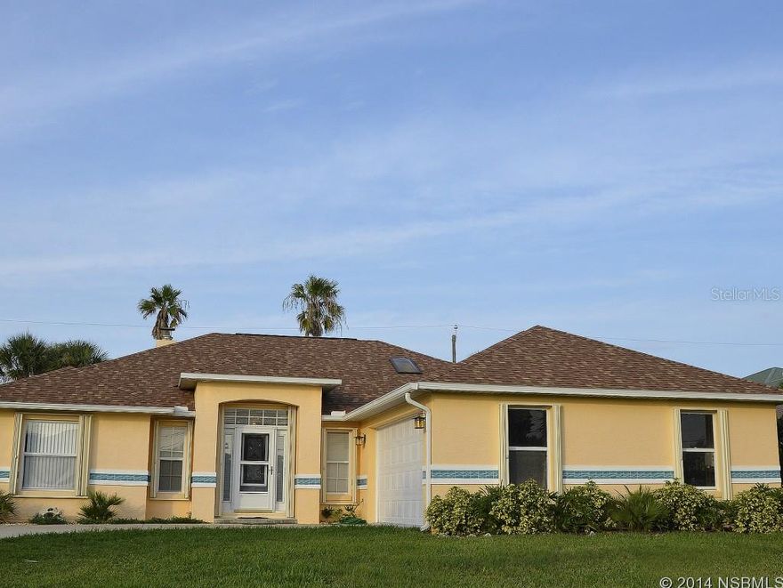 Wonderful BEACHSIDE home just a few steps from the NO DRIVE BEACH.  This home offers an open floor plan with vaulted ceilings and lots of natural light.  Well maintained with newer Energy Efficient HVAC system (installed 2013) and newer roof (2012).  The solar-heated, saltwater pool is screened amid low-maintenance, terraced landscaping and privacy fencing.  The Master Suite features his and hers closets, whirlpool tub and separate shower with French Doors leading out to the air-conditioned Florida Room.  For security and protection, the home features Built-in metal Storm Shutters and is equipped with an alarm system. ;Water: City