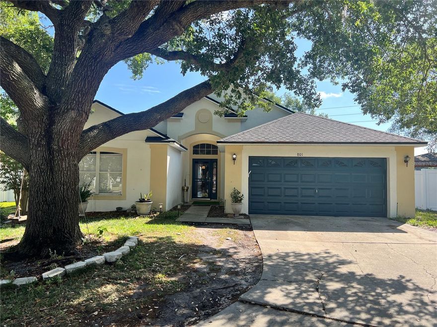Are you looking for a beautiful home In Apopka? Well here it is this 4 bedrooms two bathrooms 2,127 square-foot home in In Apopka It’s the perfect home. This property is in Spring Ridge Neighbourhood. It has a big and beautiful backyard fenced in. And inside you will enjoy very the vaulted ceilings for a spacious, formal living and dining room and throughout the home. The master room is quite spacious has a large walk-in closet. The bathroom is fully tiled, shower and a large vanity. In addition has a linen closet. 
The kitchen has been upgraded with some stainless steel appliances.
This property is very close is the recreational complex called Fields of fame great for outdoor activities. It has an amphitheater great for walking. Also multiple athletic fields tennis court basketball courts and playground. It’s a little bit of everything in the beautiful city of Apopka.