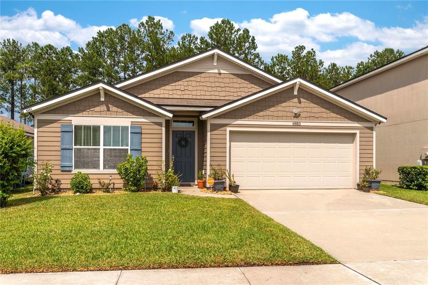 **Uhaul Special! Back your moving truck right in!** Welcome to VILLAGES OF WESTPORT, a charming community located in the desirable North Jacksonville, FL. This community offers a great
location, resident amenities featuring a pool, cabana, grilling area, covered pavilion, playground, soccer field, tennis court, and so much more! This well-maintained home boasts plenty of living space, offering both comfort and style for modern living. As you enter the property, you'll be greeted by a spacious foyer leading to open floor plan concept. The kitchen/living room combo serves as the heart of the home, perfect for gatherings and entertaining. The oversized island in the kitchen make meal preparation a breeze. Off the dining room sits the owners suite with a large custom walk-in closet and ensuite bathroom. The 3 additional bedrooms sit on the other site of the home offering a split floorplan for added privacy. Outside, the patio and newly fenced backyard with no rear neighbors provide a great space for relaxation and enjoying the Florida sunshine.