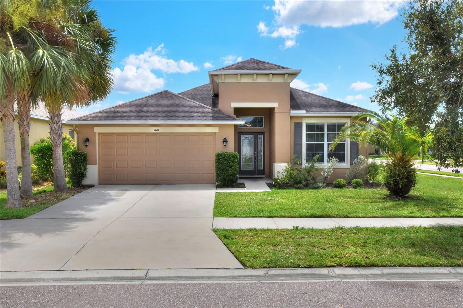 Located in one of Riverview's most desired locations is this beautiful home, awaiting its new owners! Situated on a generous sized corner lot, this home has 3 beds, 2 baths, & office that could serve as an additional bedroom. Upon arrival, you will note the mature tropical landscaping. The path to the front door guides you to the decorative door adorning the entrance. Once inside, the natural light infiltrates each room as you note the soaring ceilings. The office is located in the front, so that you can see Amazon deliveries from your window while working! A formal dining area is spacious enough for a grand spread. The kitchen features stainless appliances and stone countertops, with space for more than one cook at a time! The kitchen opens into the living/family room and overlooks the triple glass sliders for a vast view of the back yard. The back yard is secure with vinyl fence for privacy & security for pets or small ones. The primary has new, durable flooring. The en suite is in the rear which provides privacy as well as a retreat, equipped with dual closets, soaking tub, spacious shower, and water closet. The two accessory bedrooms also have new flooring and share a generous sized bathroom. Laundry room is located inside.