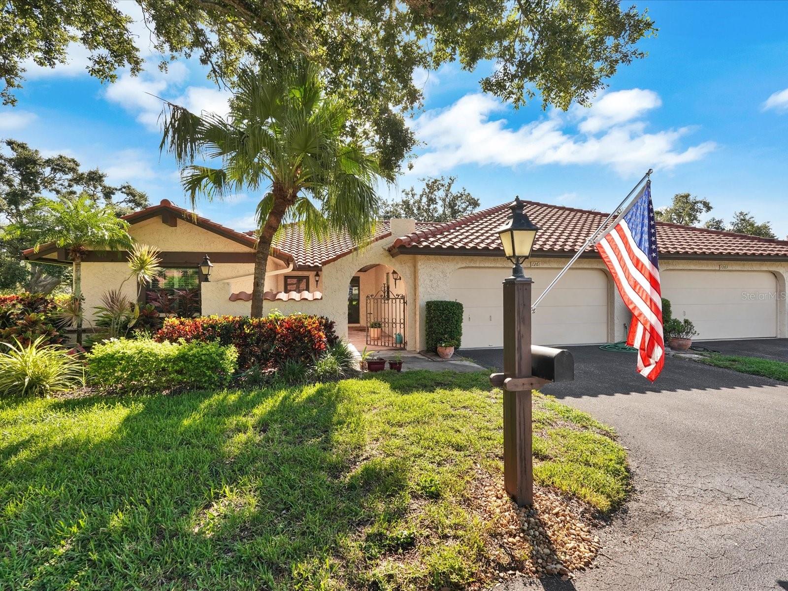 New listing on Golf Point Way in desirable Golf Pointe. Maintenance free Golf Pointe Community. Less than fifteen minutes from downtown Sarasota and minutes from the UTC Mall and Benderson Park with water activities. A spacious Villa with over 2100 square feet including two large bedrooms plus den along with a Florida room. Tile roof replaced in 2018 which is maintained by the HOA. Updated kitchen as well as both bathrooms, custom shelving in both bedroom closets, custom shelving in garage, custom epoxy flooring in the oversized garage; updated front storm door; hurricane windows throughout in addition to custom window treatments over all windows. Enter through a private courtyard upgraded to tile like concrete. Great for a BBQ’s and outdoor seating. Golf Pointe residents enjoy well maintained grounds, green spaces, and two heated pools. Optional Palme Aire Country Club with two outstanding challenging courses (Palm course under complete renovation, ready for play in December) Seven tennis courts plus Padel and Pickleball courts. Fitness center Tennis Pro shop as well a Golf Pro shop staffed by PGA Pros. HOA fee covers roof, landscaping, basic cable, making for easy maintenance free living. Located near I-75 near University Parkway. Close to many wonderful beaches, tons of dining options and shopping; close to Sarasota/Bradenton International Airport. Perfect for seasonal or year- round living. Make an appointment soon!