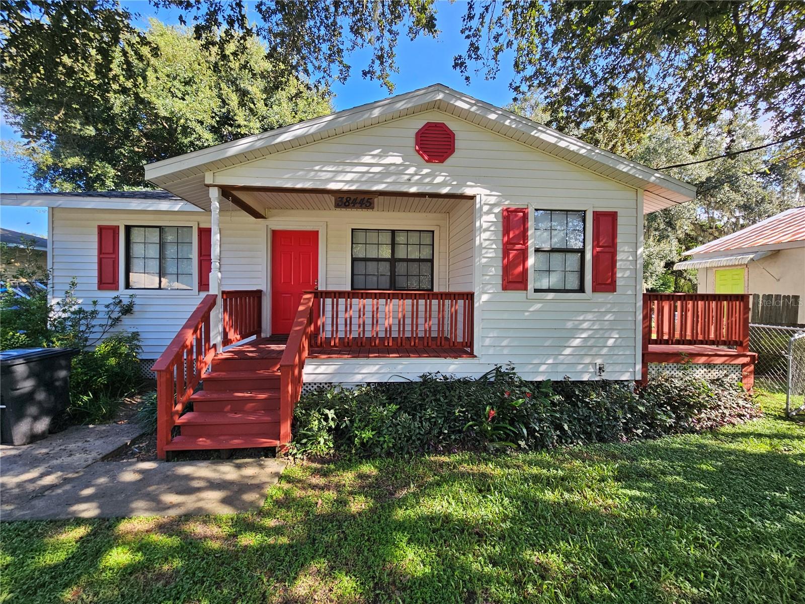 Affordable living in the city limits of quaint Dade City. This 3bed/1bath bungalow makes a perfect retirement or starter home. Affordable price means you can own for less than paying rent. Home is located in the USDA Rural Housing eligibility area and qualifies for NO MONEY DOWN financing. Located on a quiet dead end, paved city street convenient to all downtown Dade City has to offer including multiple festivals, craft brewery, multiple parades, and street parties. Only a couple blocks to public bus stop and 2 public parks with ball field and basketball courts. Floor plan offers easy to clean vinyl flooring throughout and split bedrooms. Enjoy your coffee while sitting under the shade of a majestic live oak on the 6'x12' front porch or grill your favorite meals on the side porch adjacent to the kitchen. Chain link fenced back yard offers a safe and secure area for kids or pets to play.