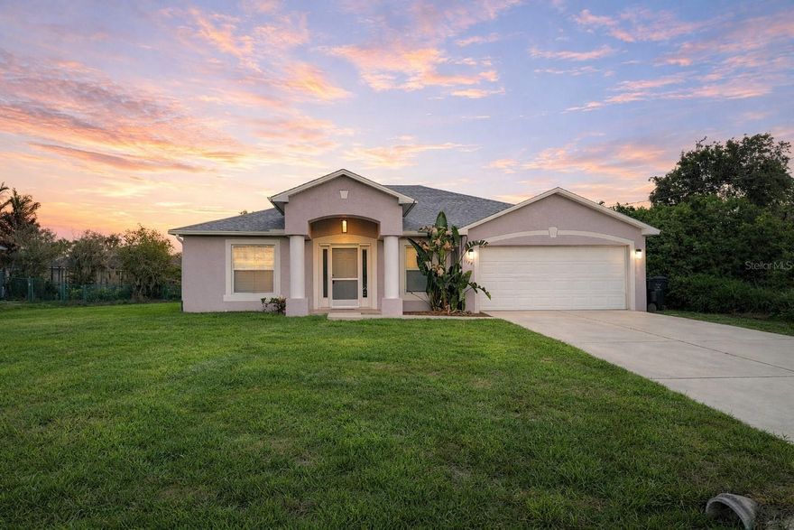 One or more photo(s) has been virtually staged. UPDATED 3 BEDROOM, 2 BATH HOME IN NORTH PORT WITH NO HOA AND MAJOR SYSTEM UPGRADES! (Some photos may be virtually staged.)

This 1,636 SQ FT home features a functional SPLIT FLOOR PLAN and has been thoughtfully updated throughout. Enjoy NEW LVT FLOORING, STAINLESS STEEL APPLIANCES WITH NEW MICROWAVE, and a refreshed kitchen with NEW SINK, FIXTURES, HINGES, AND DOOR PULLS.

Recent big-ticket improvements include a ROOF REPLACED 10/24/2023, ELECTRICAL PANEL AND MAST REPLACED 10/16/2025, and the home has been RE-PIPED for added peace of mind. Additional upgrades include NEW BATHROOM VANITIES, NEW MINI BLINDS, PLANTATION SHUTTERS ON SELECT WINDOWS, and NEW GARAGE DOOR OPENER.

Relax in the SCREENED-IN BACK PATIO WITH NEW CEILING FAN or enjoy the added curb appeal with NEW FRONT PORCH SCREENS AND DOOR. The home also includes HURRICANE SHUTTERS and a GENERATOR CONNECTION for convenience and storm preparedness.

Located on WELL AND SEPTIC so no water BILL!. Also, this home is situated on a quiet street in North Port, close to shopping, dining, and everyday conveniences.

MOVE-IN READY AND PACKED WITH VALUE—SCHEDULE YOUR SHOWING TODAY!