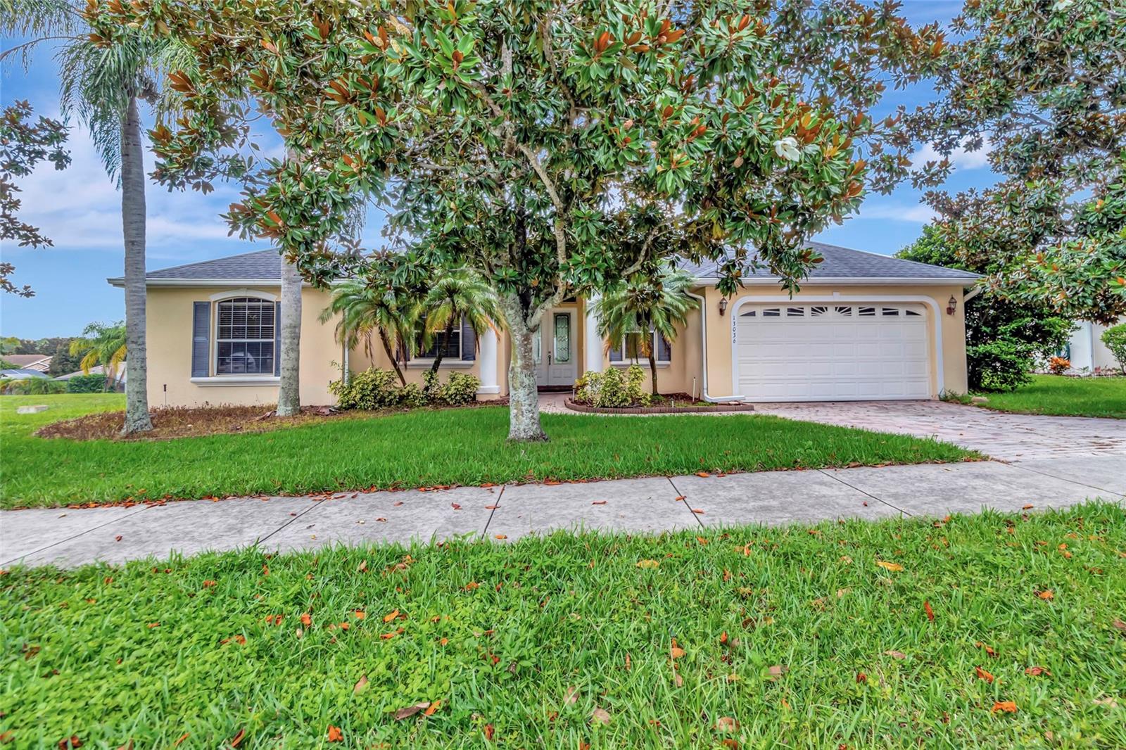 WHAT A BEAUTY WITH THREE BEDROOMS, THREE BATHROOMS, PLUS A DEN/OFFICE. As you walk-in through the double doors into the living room you will see the beautiful French doors leading out to the brick paver patio that is screened and has beautiful views. The home has 2120 square feet, tile through out and ceiling fans in most rooms. The kitchen features granite countertops, breakfast bar, can lighting, all appliances and a walk-in pantry. The Primary Suite has tile, ceiling fan and a huge walk-in closet. The Primary Bathroom has dual sinks, garden bath, large shower and a linen closet. Bedroom two has tile, ceiling fan, walk-in closet and has ITS OWN BATHROOM WITH A SINGLE VANITY AND SHOWER. Bedroom three has tile and a large closet. Bathroom three has a tub/shower combo with a single vanity. The laundry room has a washer, dryer and is conveniently located inside. The exterior has beautiful views, mature landscaping, brick paver driveway and a two car garage. The community has low HOA dues and is close to shopping, doctors, hospitals and highways. MAKE YOUR APPOINTMENT TODAY!!!!