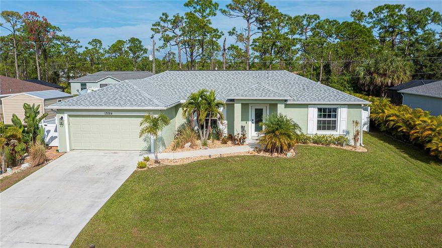 WHY WAIT TO BUILD?! This 2020 BUILT Snyder home has been METICULOUSLY maintained and is MOVE IN READY today!! Priced to sell!! Let's talk about CURB APPEAL - when you pull up to this home, you are instantly greeted by a lush and tropical vibe! This open floor-plan beauty boasts luxurious quartz countertops in the kitchen and both bathrooms, high vaulted ceilings, desirable split bedrooms, an inside laundry room with utility sink and TILE THROUGHOUT! The stylish kitchen features contemporary soft-close cabinetry with crown molding on the uppers, a convenient island/breakfast bar with modern pendant lighting, stainless appliances, QUARTZ countertops and a large under-mount single trough sink. The ample sized 18x13 master suite has a great walk-in closet and a sophisticated en-suite bathroom with quartz counters, dual sinks and an ultra-classy walk-in shower! One of the 2 guest bedrooms has a walk-in closet too! Enjoy the outdoors in your screened in patio PLUS there is a bonus open air brick paver deck just off of the patio! There is plenty of space in your backyard for your kids or pups to play without worry, thanks to the vinyl privacy fence!! 2 sheds allow you to keep your garage space exactly for what it was intended for - your vehicles! The front yard features a wireless sprinkler system that runs off of your internet. This immaculate home is tucked away in the Gulf Cove boating community, with an optional annual HOA of $65 that allows access to the community boat ramp! NO DEED RESTRICTIONS!! A 20 minute drive to the amazing beaches of Manasota Key and Boca Grande! Welcome to paradise - it's within your reach today so don't delay!!