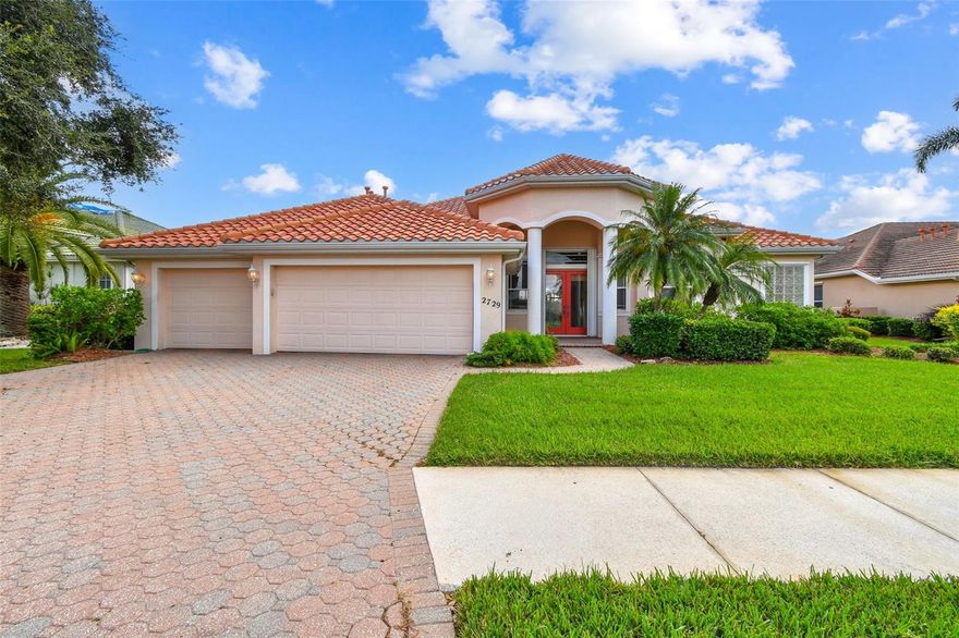 Welcome to 2729 Harvest Drive – Refined Living in Laurel Lakes 
Experience the perfect blend of comfort, style, and energy efficiency in this beautifully designed single-story Mediterranean-inspired home located in the gated, amenity rich community of Laurel Lakes (Barton Farms).
Featuring 4 bedrooms, 3 full bathrooms, a 3-car garage, and a screened lanai, this spacious residence is ready for your personal touch.  The primary suite is located on the main floor, with walk-in closets and a well-appointed en suite bath. The guest rooms are comfortably sized. The kitchen is a highlight with natural gas cooking, stone countertops, and abundant cabinetry create a functional space. Living and dining areas are generously proportioned, offering ample room for entertaining or day-to-day comfort.

Community activities include pickleball, bingo, yoga, poker, bunko, water aerobics, book club, etc. You are sure to enjoy this active community. Short bike ride or minutes to Publix, restaurants, Classical Academy and Rothenbach Park with five miles of trails. Sarasota is home to world-class beaches with crystal sand and turquoise waters of Lido Key, Siesta Key and Longboat Key. Sarasota offers many cultural offerings including the Ringling Museum, Asolo Repertory Theatre, Sarasota Opera House, Sarasota Ballet, The Van Wezel Performing Arts and more. Sarasota has an international airport, excellent hospitals, plenty of fine restaurants, golf courses, Selby Botanical Gardens. Call to schedule your private showing.