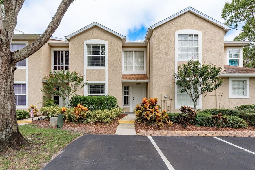 Beautifully renovated 2BR/2.5BA townhome in the quiet Glenbrook East community of Palm Harbor. Renovated in 2020, this two-story home offers a spacious and light-filled floor plan with high ceilings and modern finishes throughout. The main level features an open living and dining area, a half bathroom, and a large storage closet under the staircase. The updated kitchen includes quartz countertops, wood cabinetry, and stainless steel appliances, with direct access to a covered and screened lanai overlooking green space.
Upstairs, the primary suite offers a walk-in closet, ensuite bath, and a private screened balcony—ideal for enjoying outdoor living directly from your bedroom. A second bedroom and a full bathroom with a tub/shower combination complete the upper level.
This home is offered furnished, with the option for unfurnished long-term rental if preferred.  The unit has two assigned parking spaces just outside the front door.  Maintenance-free living in a tucked-away community with mature trees, just minutes from U.S. 19 and Tampa Road, offering easy access to shopping, dining, and top-rated schools. Only a short drive to downtown Dunedin, Tarpon Springs, Clearwater Beach, Honeymoon Island, golf courses, and area parks. Enjoy the best of Florida living in this move-in ready Palm Harbor townhome.