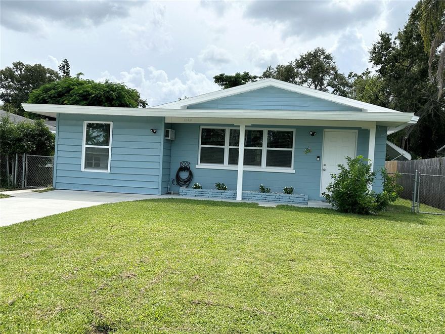 Move in ready cutey. Great curb appeal with tons of updates in a terrific established quiet neighborhood. Close to Anna Maria’s beautiful beaches. Walk or bike ride to downtown Bradenton. Updates throughout the home include kitchen and baths, tiled floors, impact windows and doors, roof, driveway new ductwork, insulation and window treatments. Property has a large fenced backyard with a partial slab and power for a shed. Covered lanai out back. Side windows have clam shell shades. Cedar lined closets. Nice sized laundry room with room for an extra refrigerator. Washer and dryer included. Natural gas is available should you want to convert. Lewis park is only two blocks away.