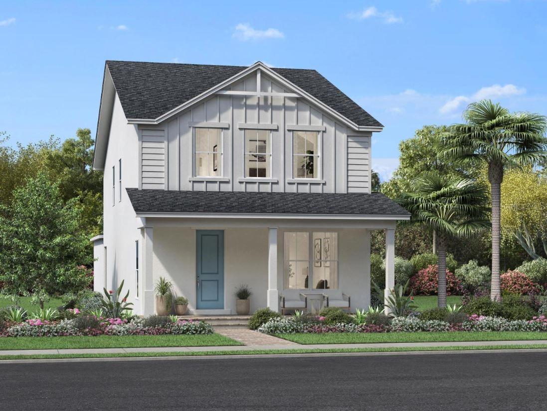 One or more photo(s) has been virtually staged. Under Construction. This beautifully crafted luxury bungalow style home offers 2,143 square-feet, 4 bedrooms, and 3 full bathrooms. Upon entering the inviting foyer, you will find an expansive great room before up to the bright kitchen and casual dining area. The stunning kitchen is highlighted by a designer backsplash, modern cabinets, and upgraded countertops. With free-flowing space between the kitchen, great room and the casual dining area this home offers the perfect open-concept living space. Secluded on the second floor is the primary bedroom, complete with a large walk-in closet and two additional secondary bedrooms that share a full bathroom. Additional highlights include a rear courtyard area and a 2-car garage. Come take a look and see why it’s the one! Convenient location minutes to the 429, Kelly Park Rock Springs State Park, Lake Apopka, and Wyld Oaks. Community amenities include swimming pool, cabana, tot lot, dog park, splash pad, and two parks with walking paths.