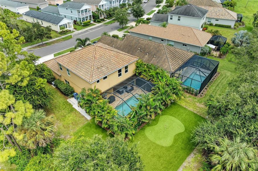 HUGE PRICE REDUCTION! Live the Resort Lifestyle Every Day in Grand Palm, Venice, FL. Less than 3 miles to I 75! The LOWEST priced 4 bedroom, pool home in Grand Palm! Low HOA's and BRAND new full fitness center and fitness classes!  Discover the perfect blend of elegance, comfort, and recreation in this rarely available Splendor II model located in the highly sought-after, award-winning community of Grand Palm. Designed with families and entertainers in mind, this 4-bedroom home offers the ideal Florida lifestyle—luxury living with endless resort-style amenities just outside your door. Step inside and be greeted by modern farmhouse charm. Wood-look ceramic tile floors, shiplap accents, and custom barn doors create warmth and style, freshly painted "agreeable grey" in 2022. The recently updated kitchen (2024) is a chef’s dream, featuring a large island, marble countertops, subway tile backsplash, and designer light fixtures— *New refrigerator, lighting and dishwasher (2024), the perfect gathering place for family and friends. The backyard is a true sanctuary. Backing up to a  lush preserve, this home offers rare privacy with no rear neighbors. The stunning lanai boasts a sparkling new pool, a beautiful paver deck, and a glass wall fireplace, tropical privacy, making it the ultimate space for entertaining or unwinding. Just beyond the new heated, salt water pool (2022), golf enthusiasts will delight in the custom, easily maintained, AstroTurf backyard complete with a private putting green. The dining room has been converted to a gorgeous study with built in California closet, desks and storage. Upstairs, near all the bedrooms, is a custom made laundry closet (2021), with built in shelving. Hot water heater is new (2024). Life at Grand Palm feels like a year-round vacation. With 28 miles of scenic trails, a 32-acre lake for kayaking and canoeing, resort-style pools with waterslides, pickleball and tennis courts, a fitness center, splash pad, dog park, playgrounds, and so much more—there’s something here for every member of the family.
All of this comes with the convenience of being just 10 minutes from Downtown Wellen Park, a vibrant hub for dining, shopping, and entertainment, as well as CoolToday Park, home of the Atlanta Braves spring training. Plus, the Gulf Coast’s most beautiful beaches—including Venice Beach, Nokomis Beach, Englewood Beach, and Manasota Key—are just a short drive away.  Whether you’re relaxing by your private pool, playing a round of pickleball, or watching the sunset on the beach, this home offers the lifestyle you’ve always dreamed of. **Seller will help with closing costs up to $10,000**