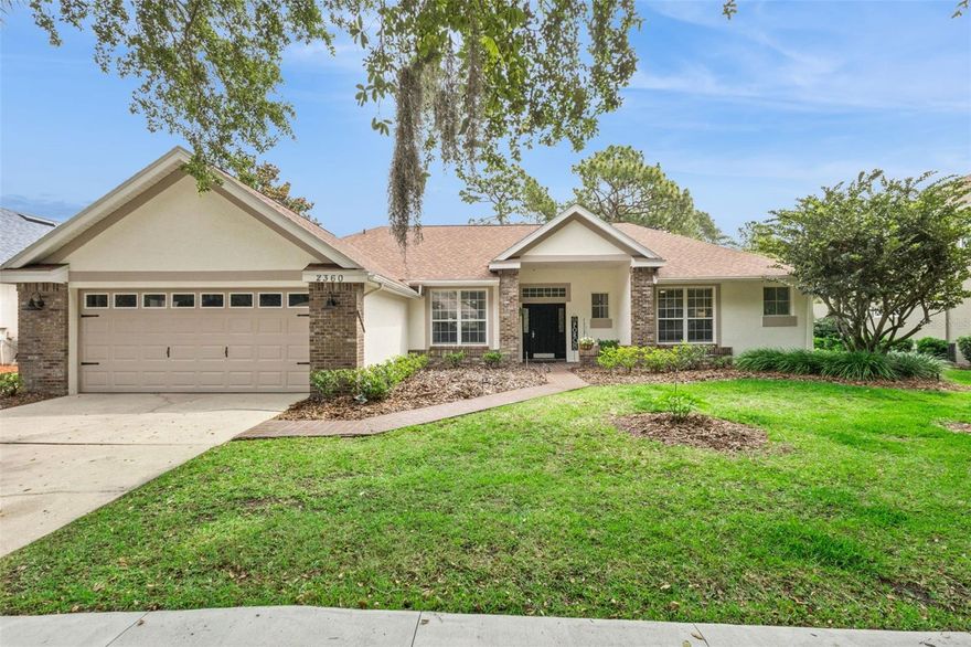Experience golf course living at its finest in this beautifully maintained 3 bedroom, 2 bathroom pool home located in the prestigious Country Club of Mount Dora. Perfectly positioned on the 8th hole, this home offers stunning views from the screened pool and spacious lanai, creating the ideal setting for relaxing or entertaining. Inside, the thoughtfully designed split floor plan provides both privacy and functionality. The open living room and dining room combination creates a bright and welcoming atmosphere, while the family room just off the kitchen offers additional comfortable living space complete with a cozy built-in fireplace. The kitchen also features a charming breakfast nook overlooking the pool and golf course. The oversized master suite is truly a private retreat, featuring its own built-in fireplace, a sitting area/den space with custom built-in bookshelves, and a luxurious ensuite bathroom with a soaking tub, separate walk-in shower, and double vanity. Additional highlights include a 3-car garage with a separate golf cart garage door, brand new garage door openers, and a roof that is less than 6 months old for added peace of mind. Whether you?re enjoying quiet mornings by the pool, cozy evenings by the fireplace, or taking in the beautiful golf course scenery, this home delivers the perfect blend of comfort, elegance, and Florida lifestyle living.